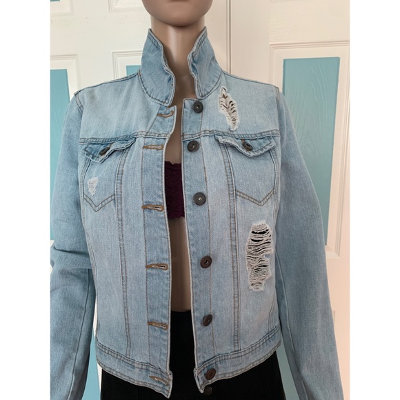HWY Jeans Light Blue Denim Jean Jacket Size: Med - Picture 5 of 15